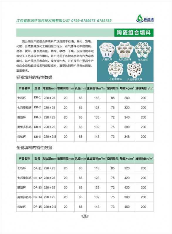 陶瓷组合填料