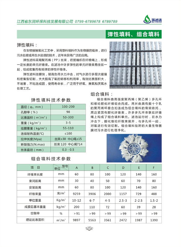 弹性填料、组合填料